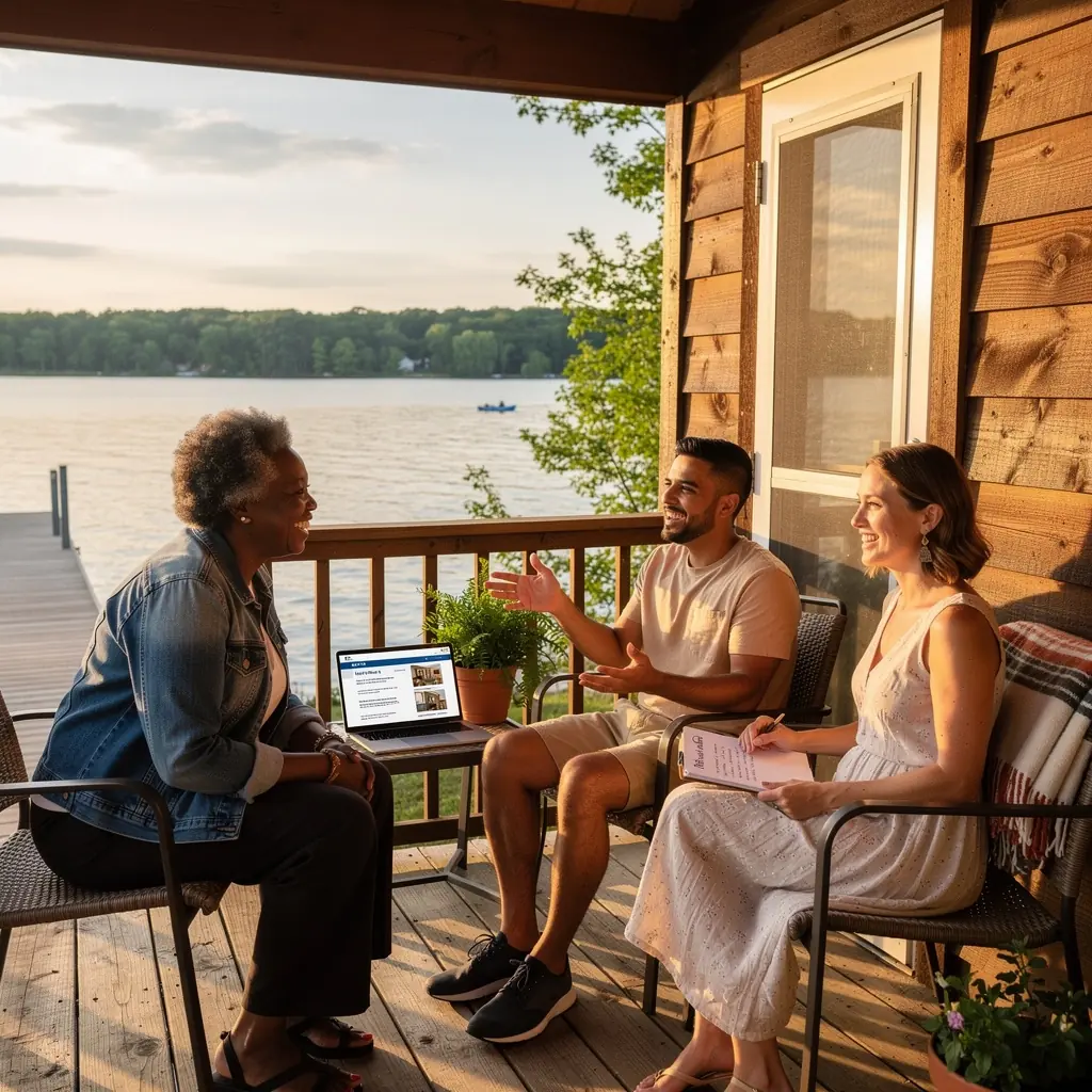 Wnętrze przytulnego mieszkania dostępnego na wynajem w USA.