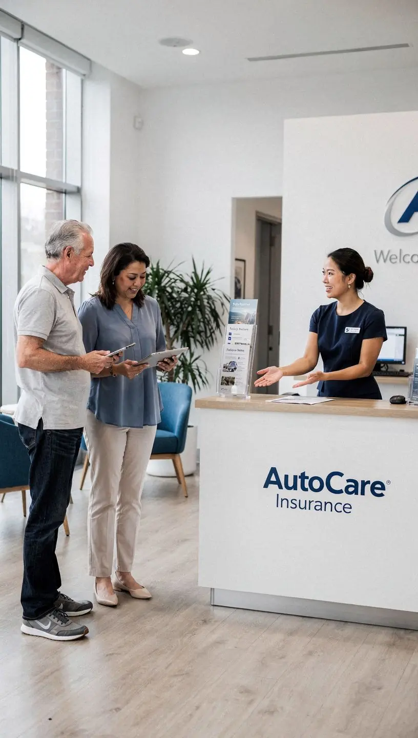 Konsultant omawiający szczegóły polisy z klientem