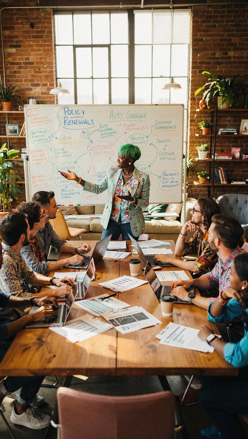 Notatki dotyczące odnowienia polisy ubezpieczeniowej na stole