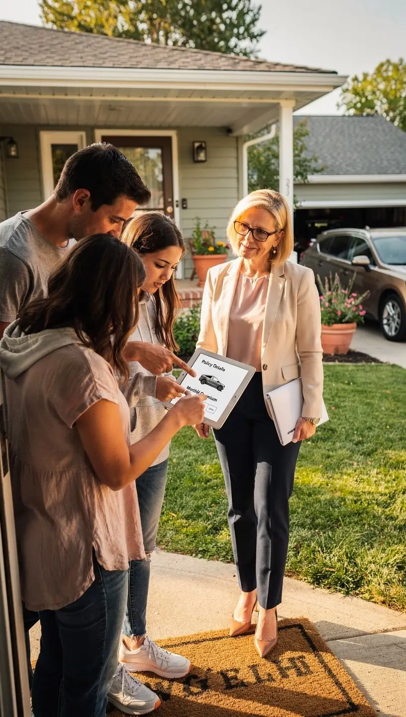 Ikona przedstawiająca auto z symbolem ubezpieczenia
