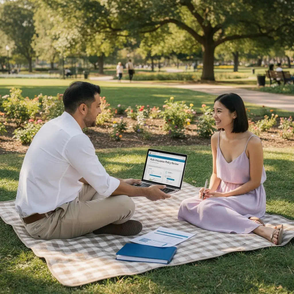 Grupa ekspertów omawiająca szczegóły polisy ubezpieczeniowej.